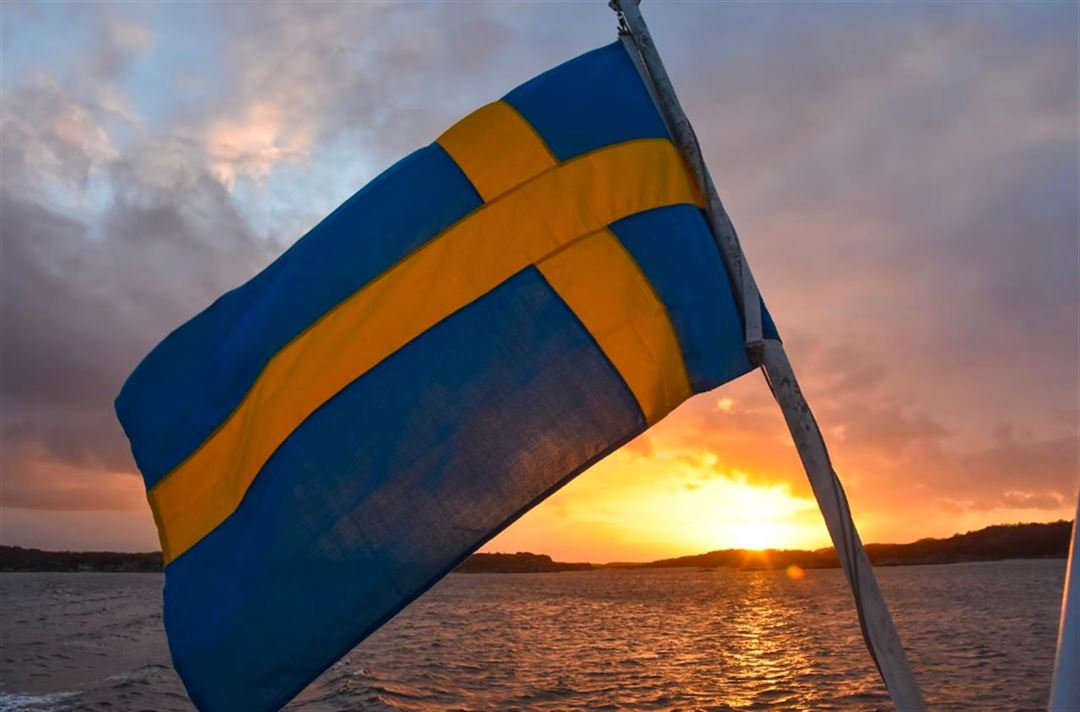 Den svenska flaggan som inredningsdetalj