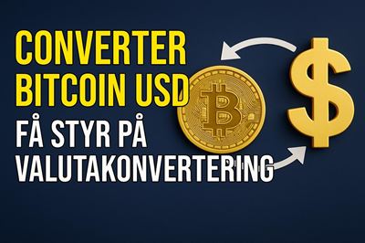 Converter bitcoin usd - få styr på valutakomvertering