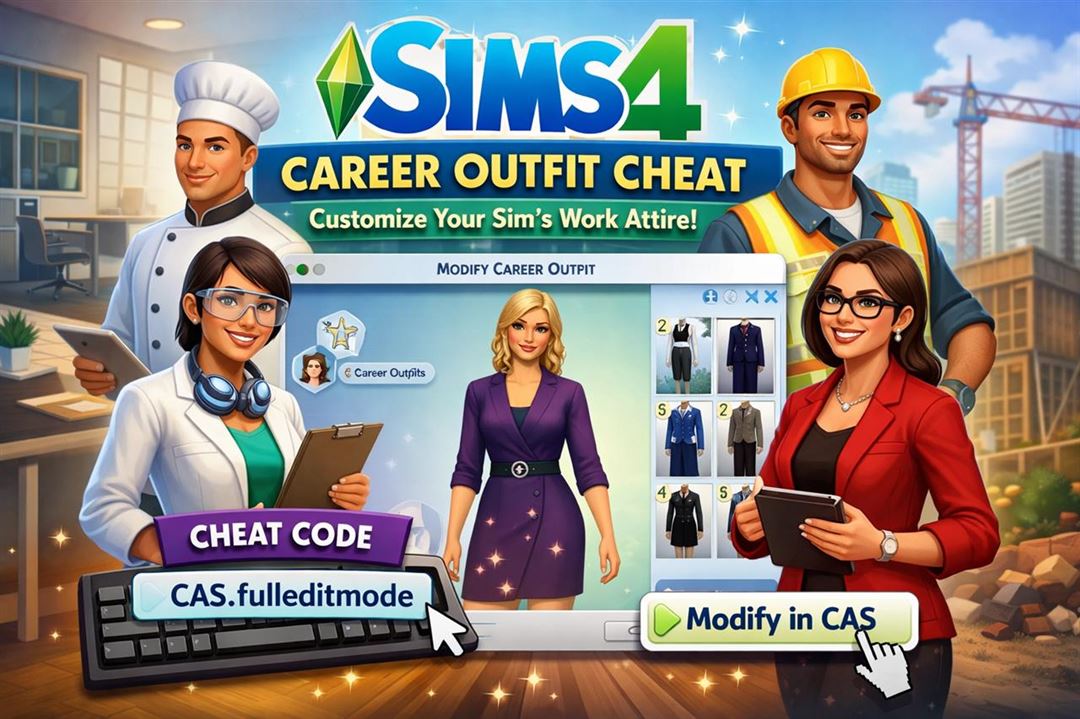 Sims 4 career outfit cheat –how to customize work attire easily