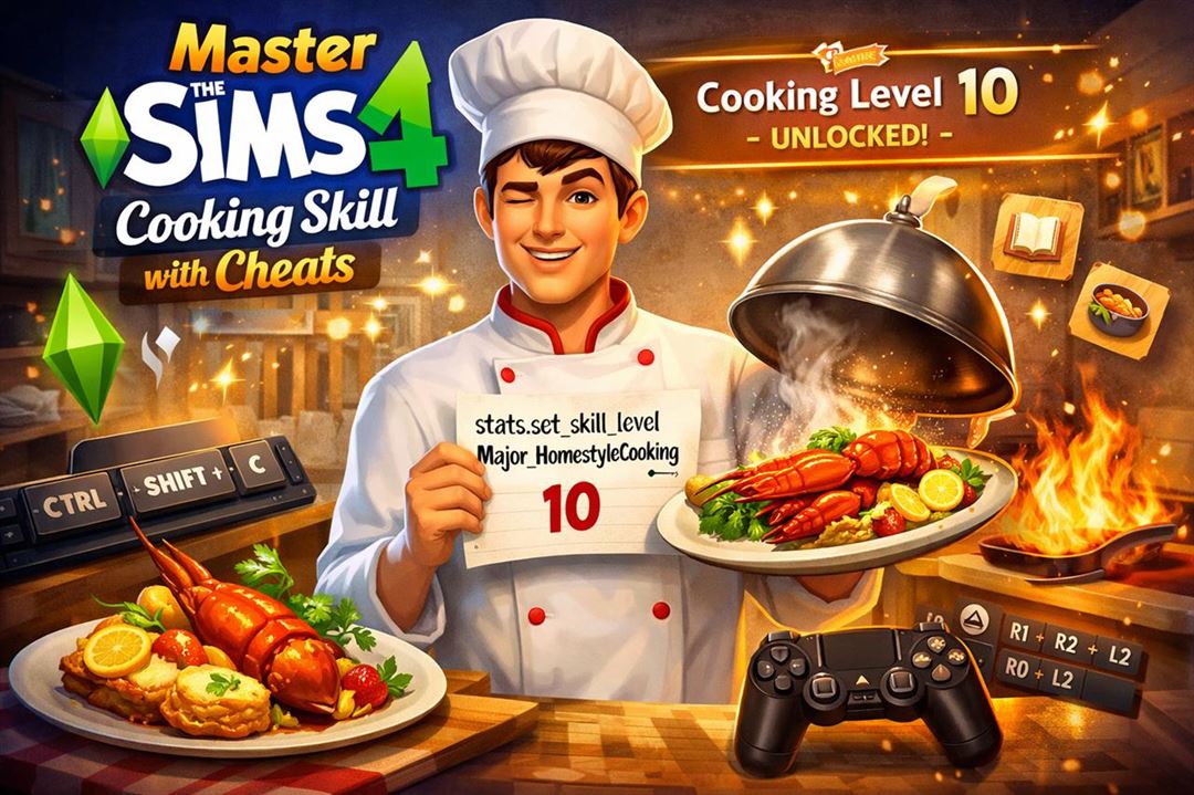 Master the sims 4 cooking skill with cheats 